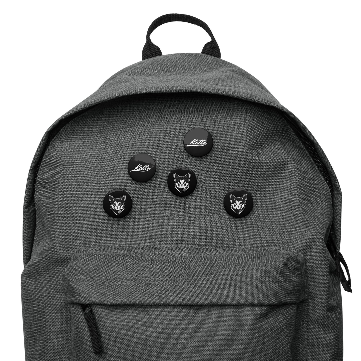 "Katto" Pin Buttons Set Black