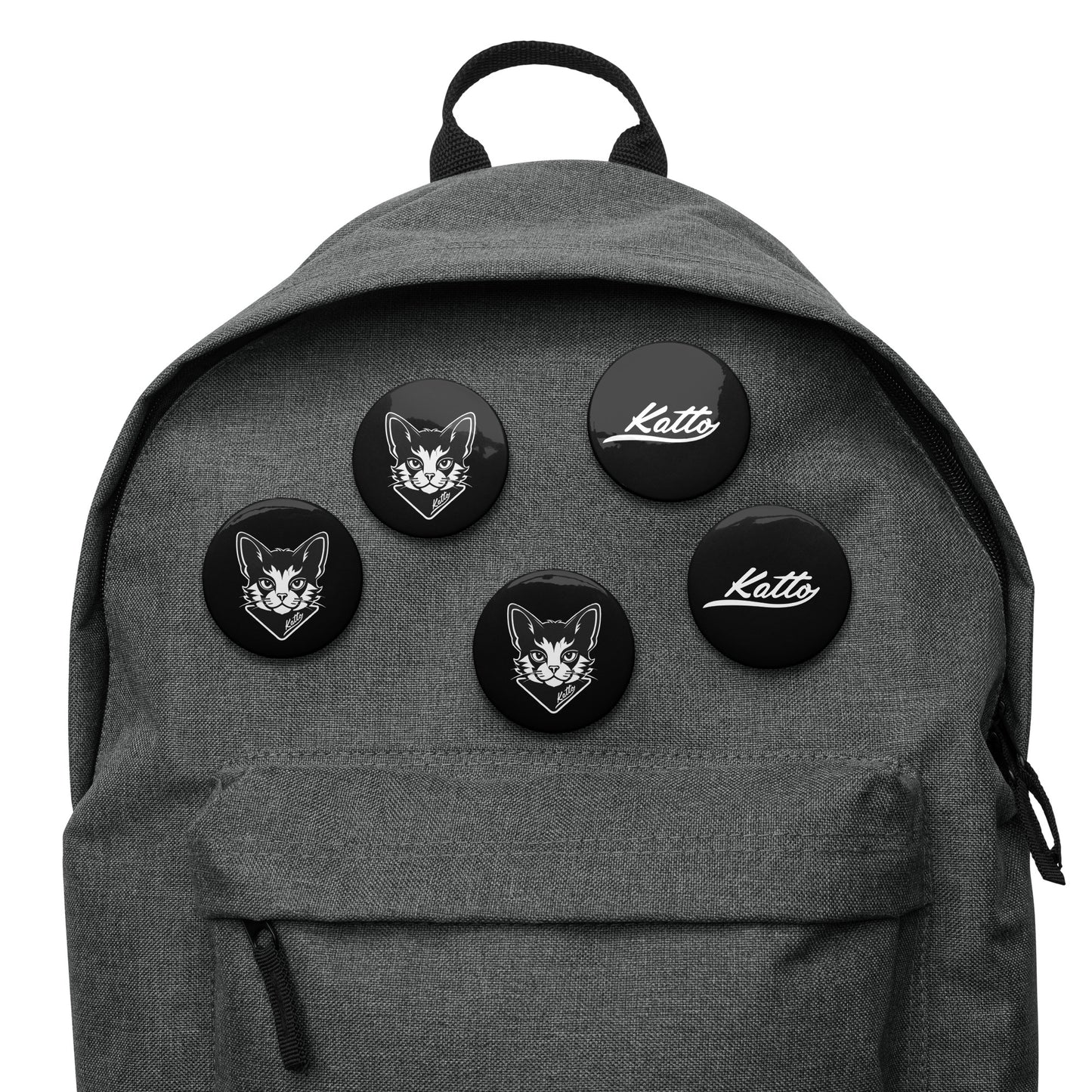 "Katto" Pin Buttons Set Black