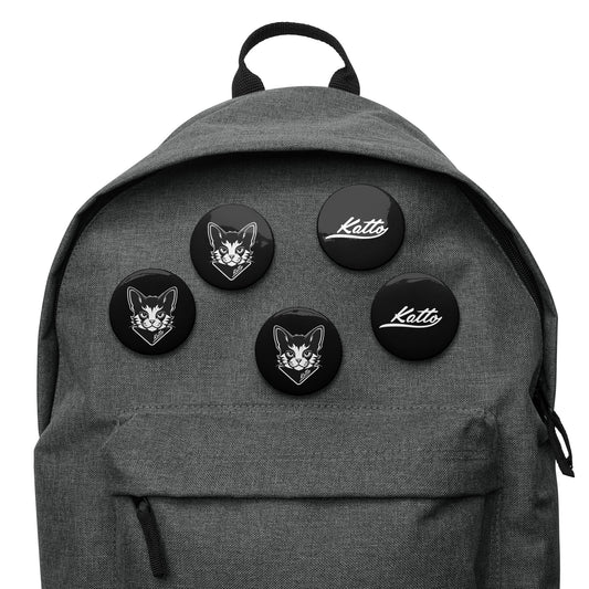 "Katto" Pin Buttons Set Black