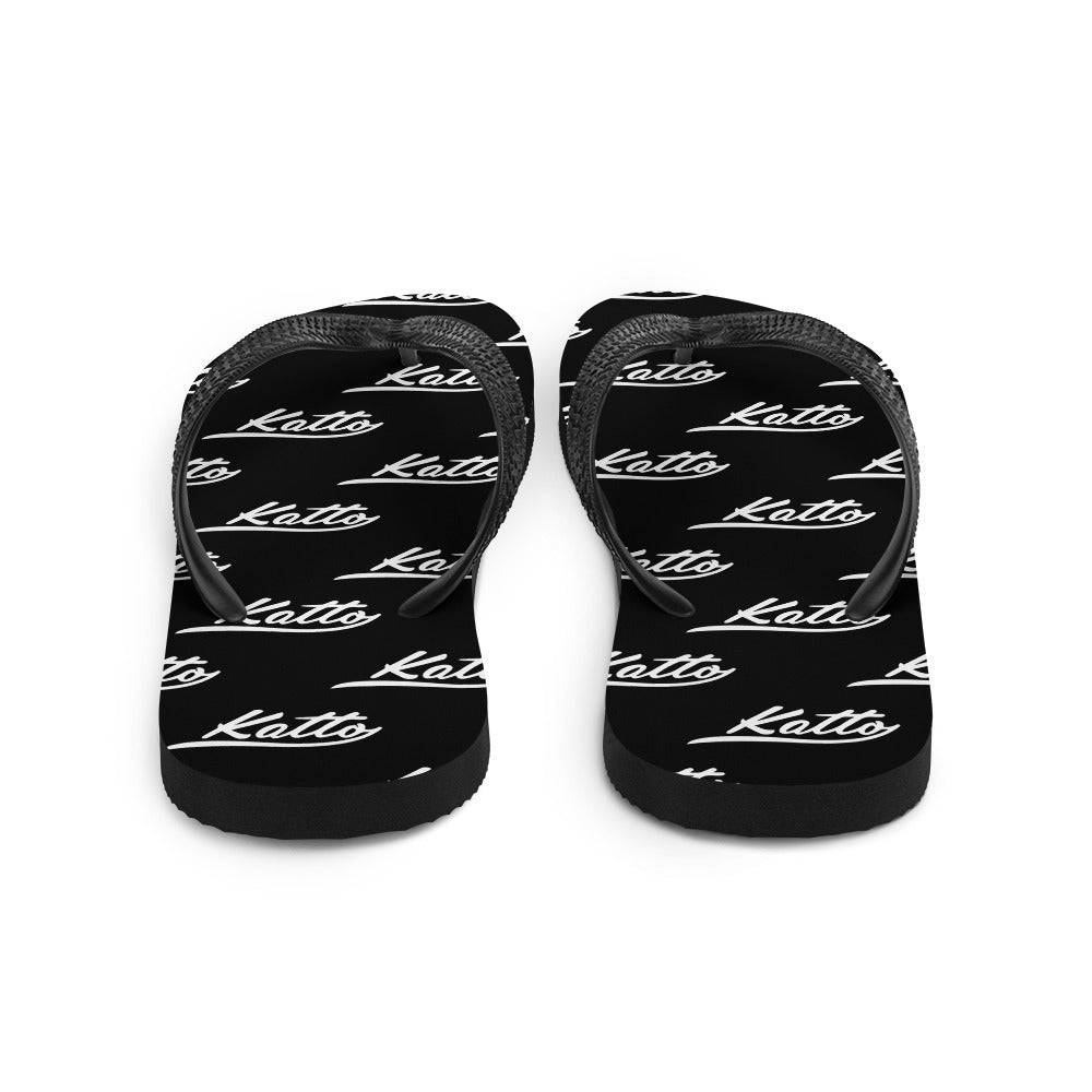 "Katto" Logo Flip-Flops Black