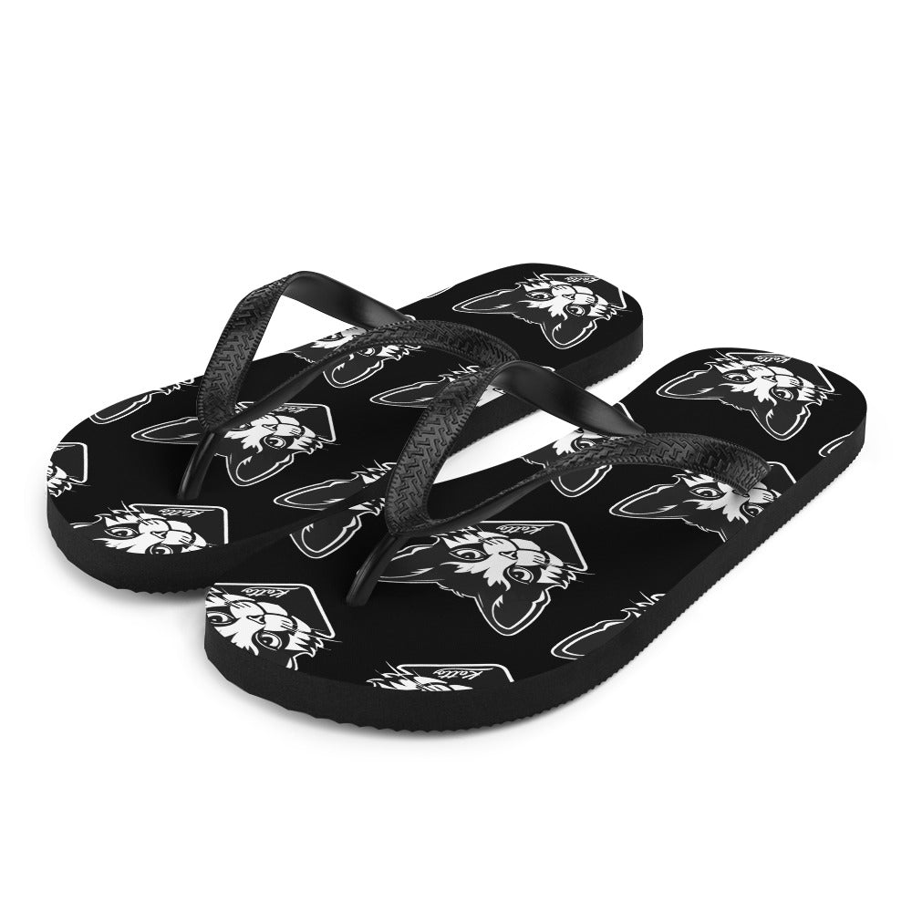 "Katto" Cat (L) Flip-Flops Black