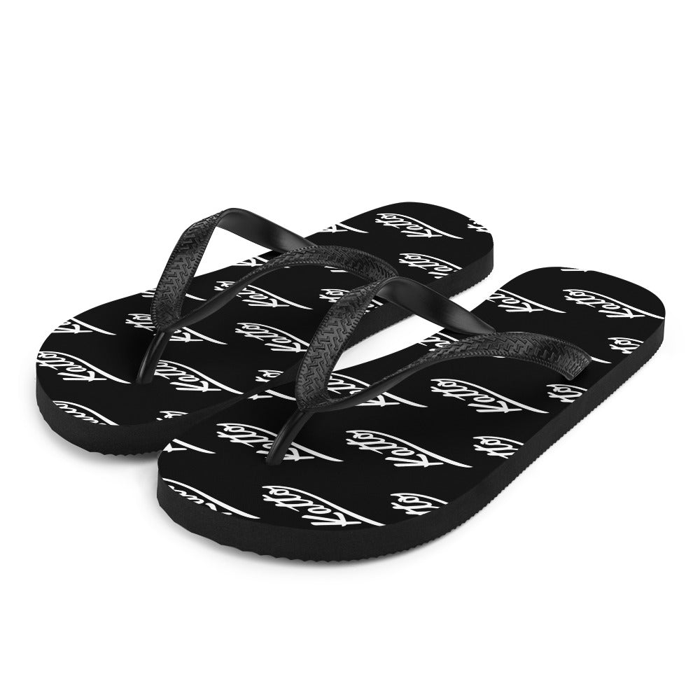"Katto" Logo Flip-Flops Black