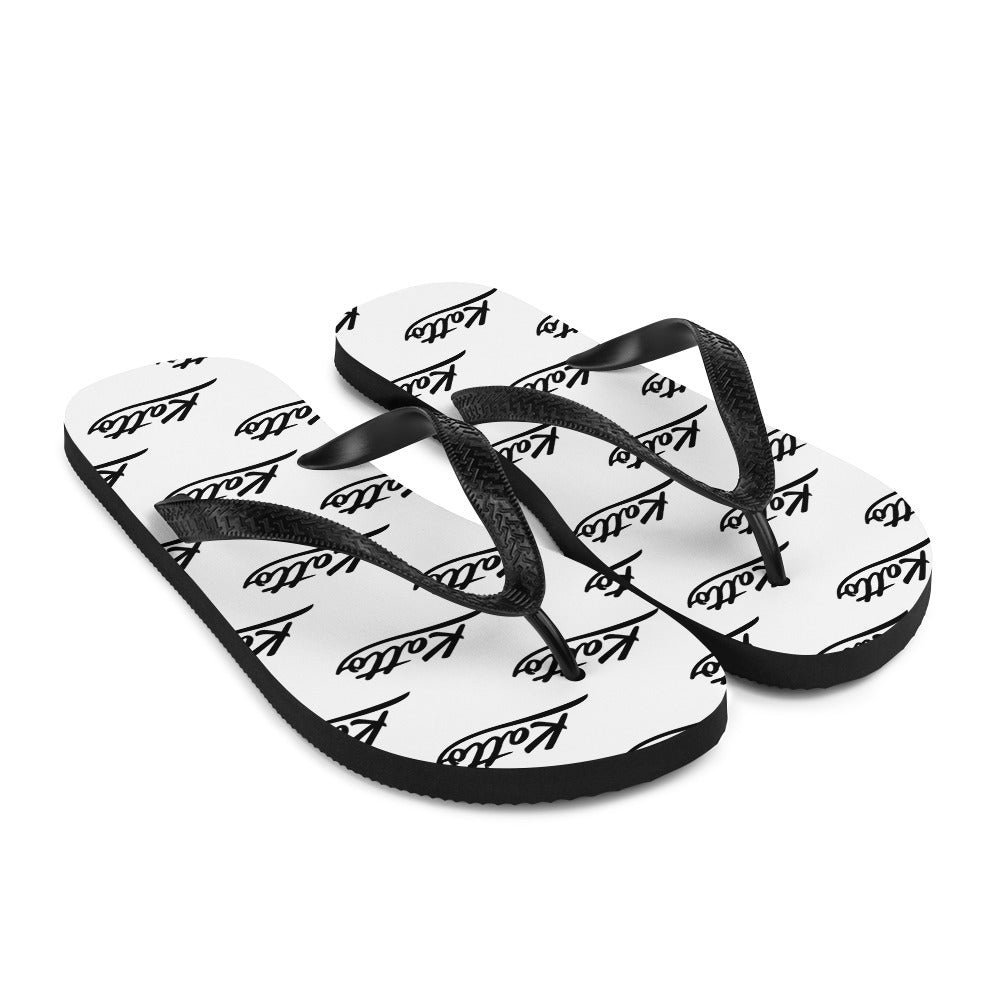 "Katto" Logo Flip-Flops White