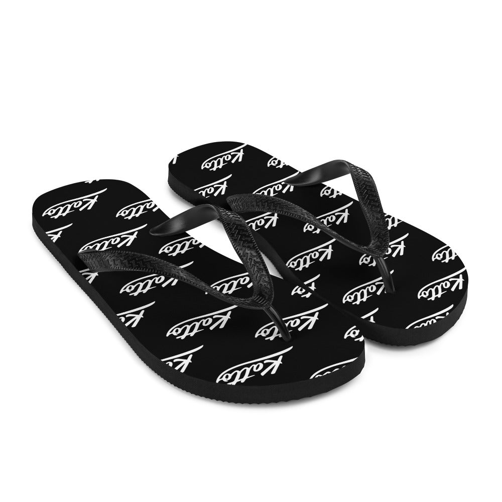"Katto" Logo Flip-Flops Black