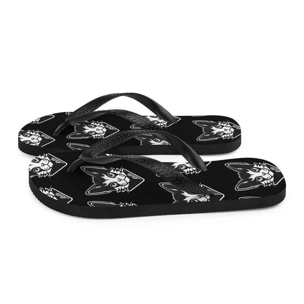 "Katto" Cat (L) Flip-Flops Black