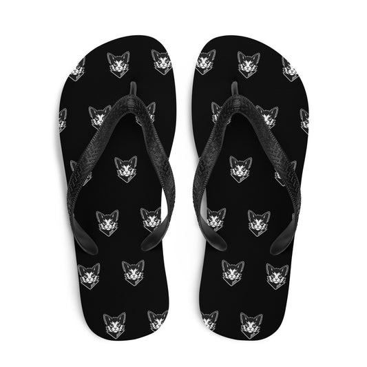 "Katto" Cat (S) Flip-Flops Black
