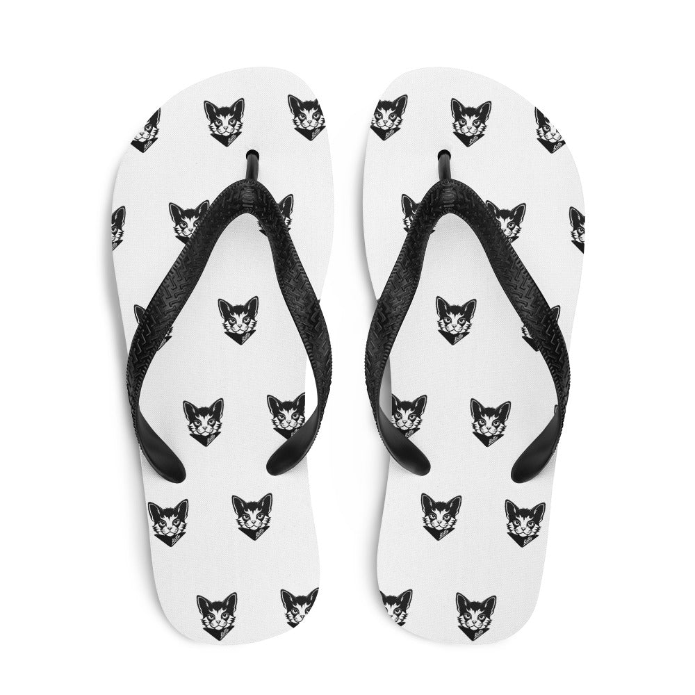 "Katto" Cat (S) Flip-Flops White