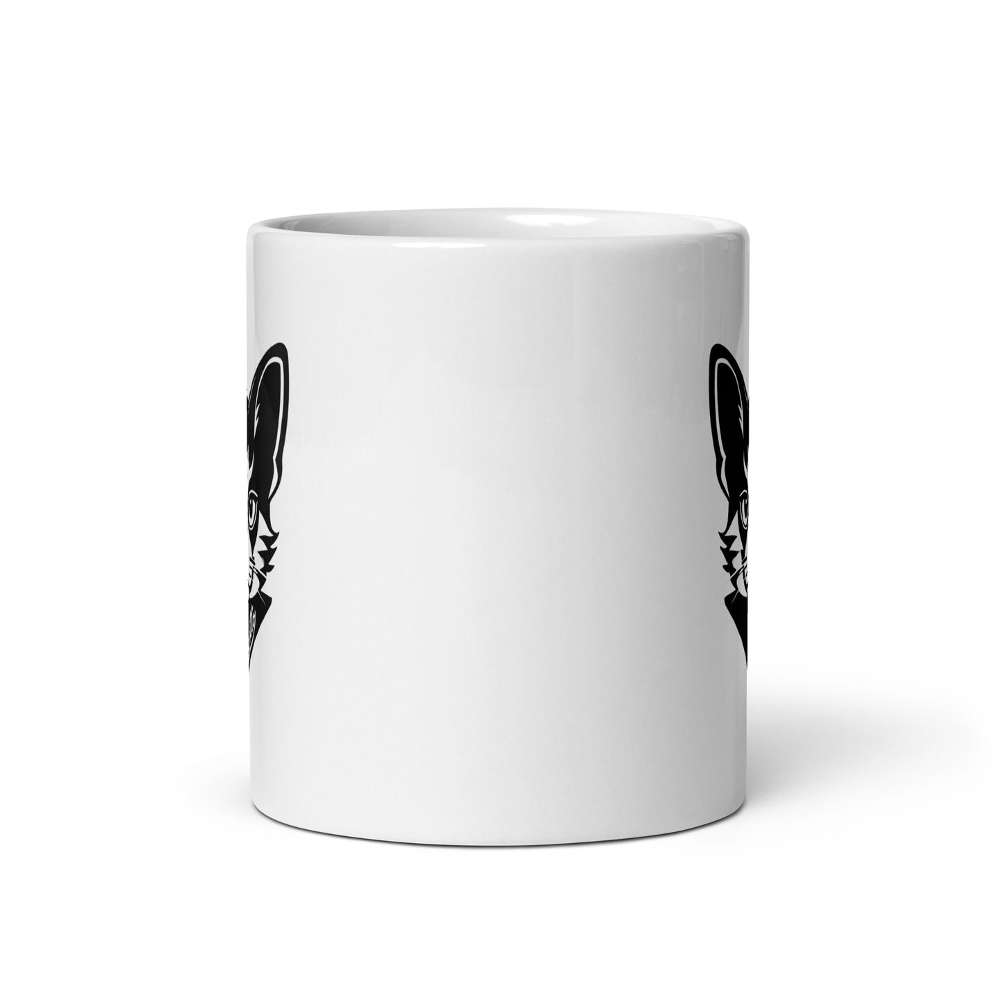 White glossy mug