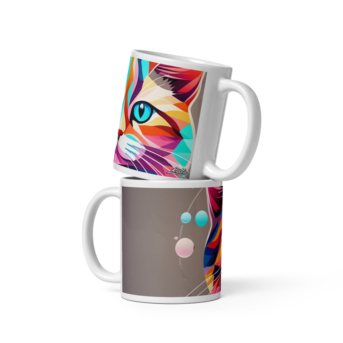 White glossy mug