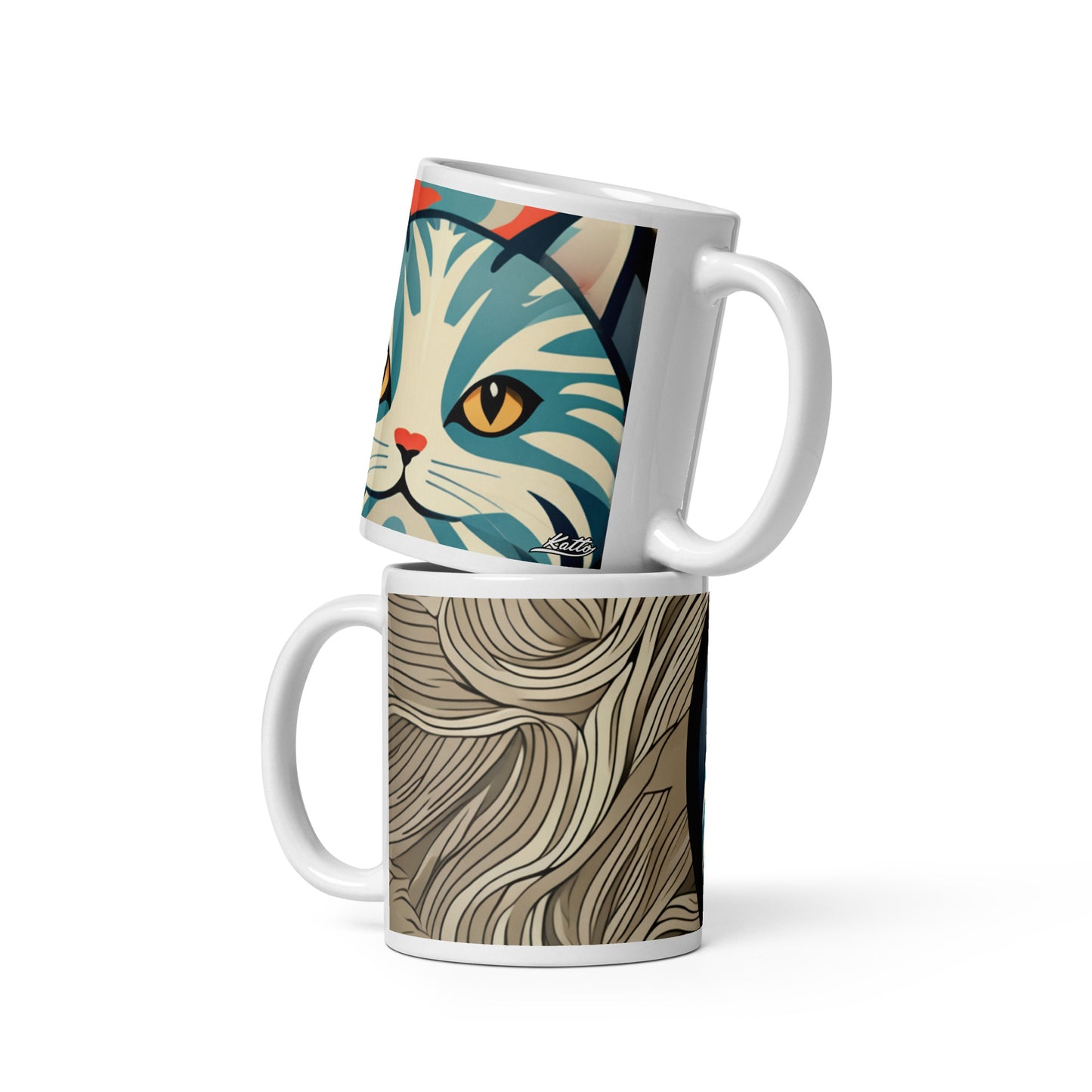 White glossy mug