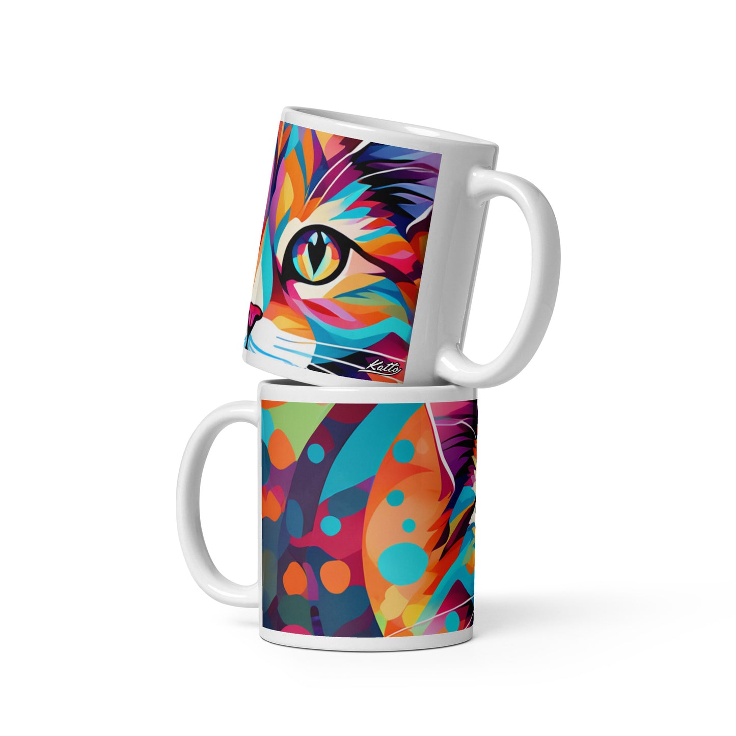 White glossy mug