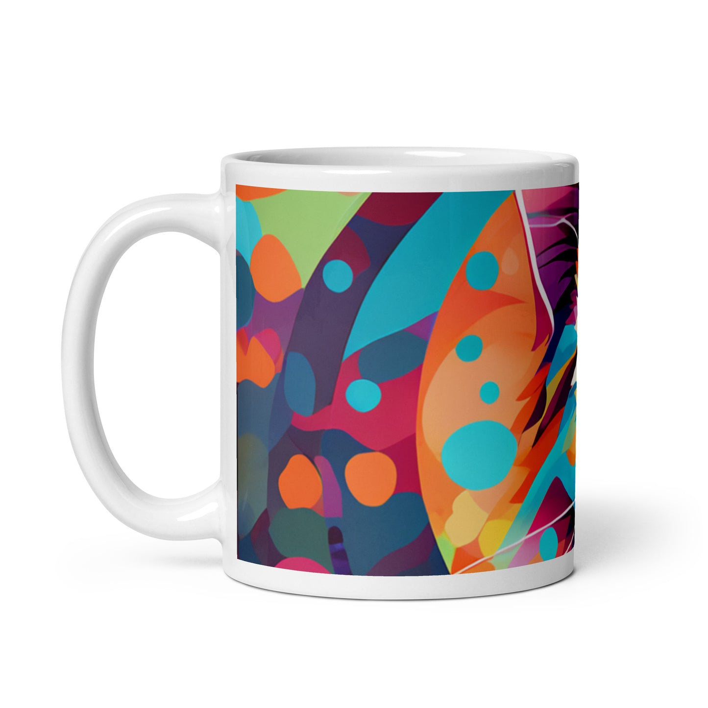 White glossy mug