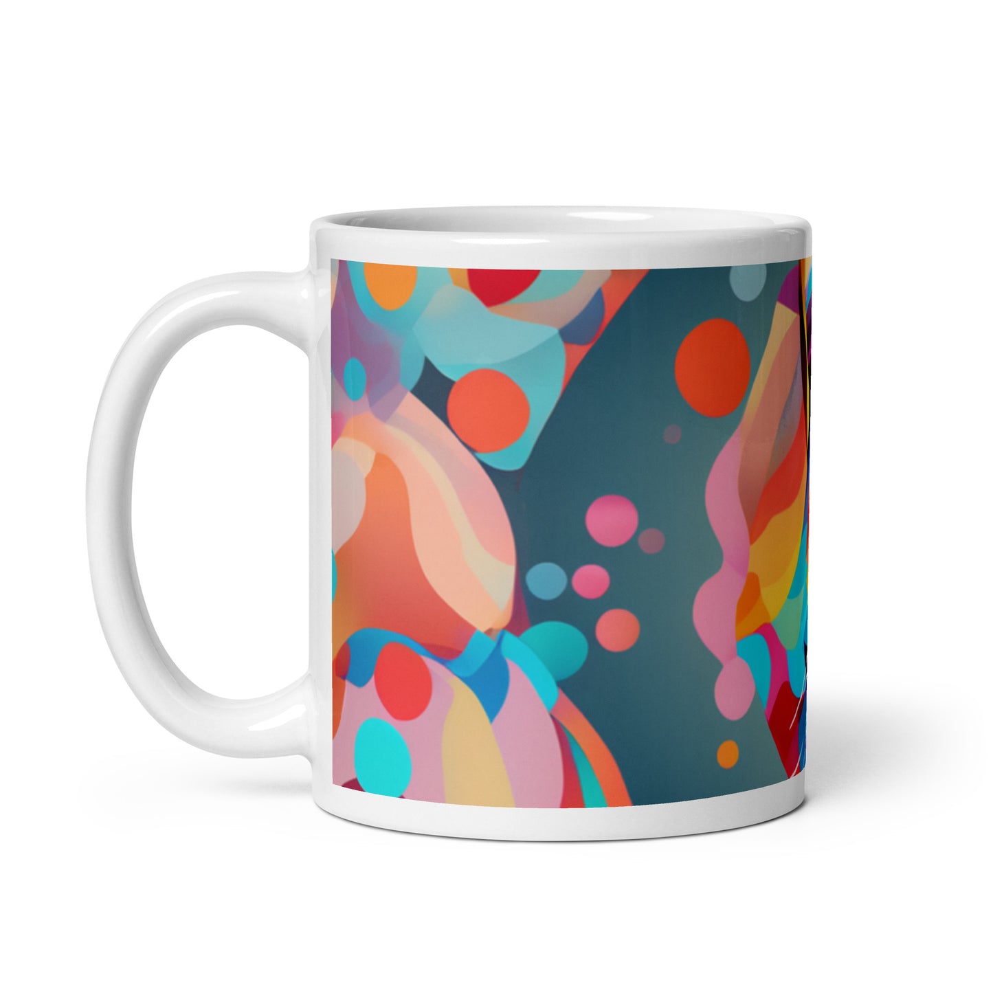 White glossy mug