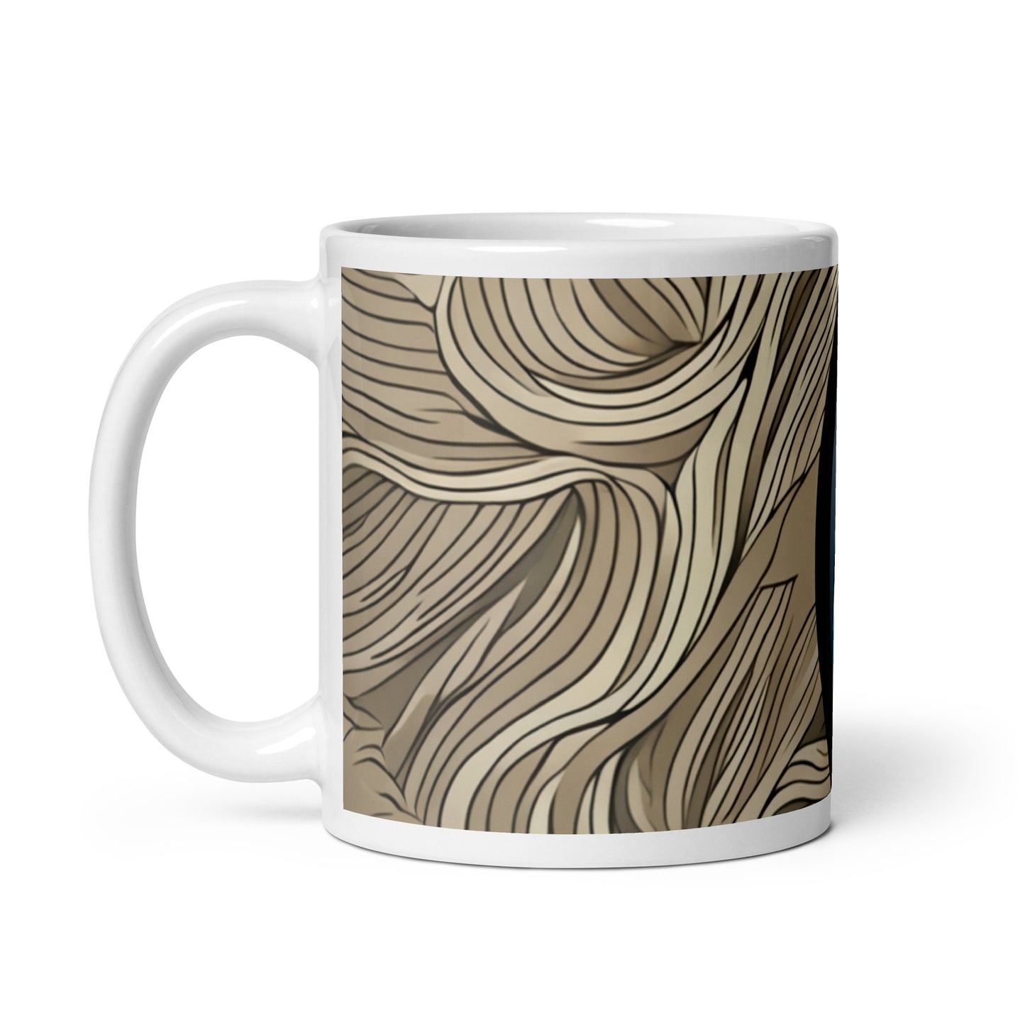 White glossy mug