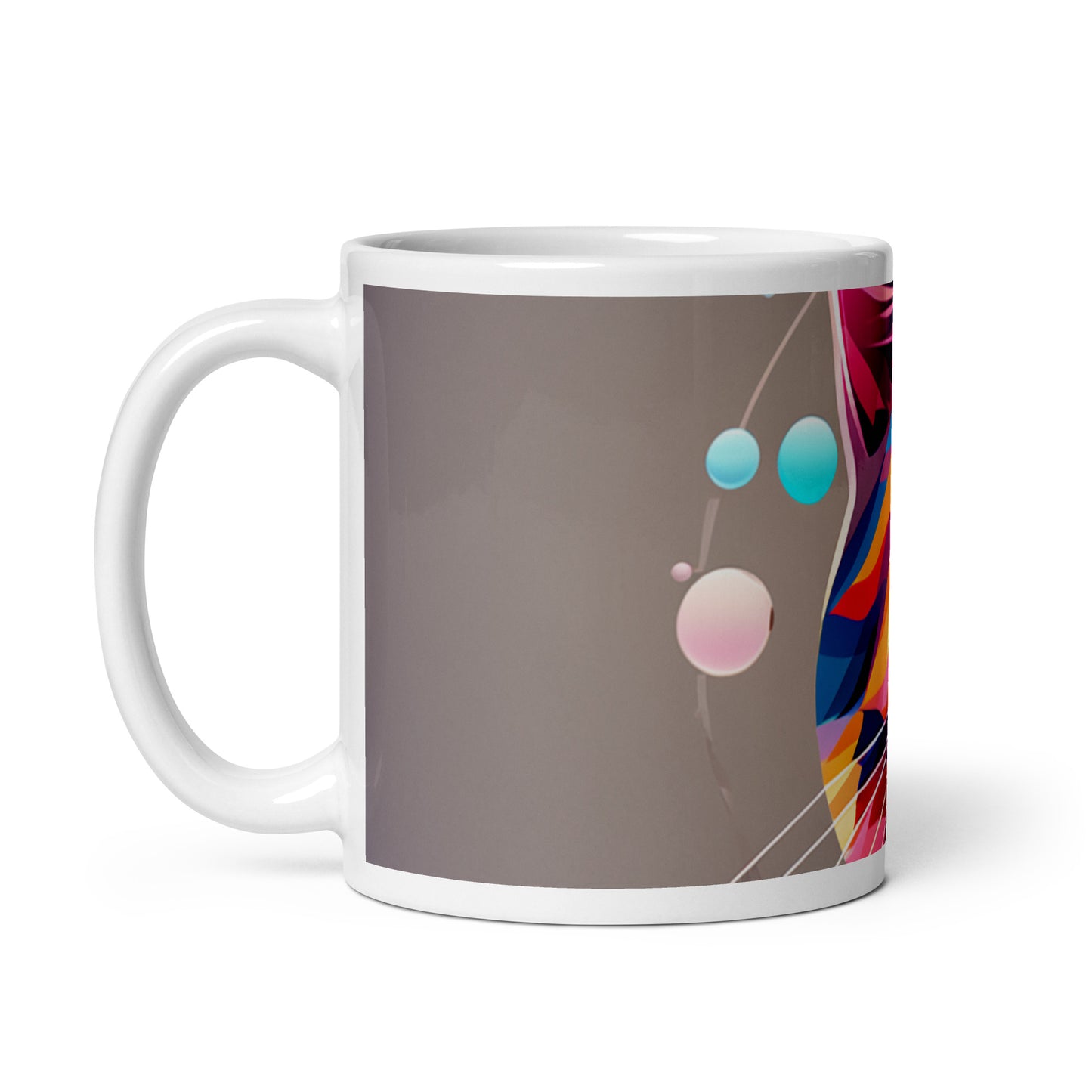 White glossy mug