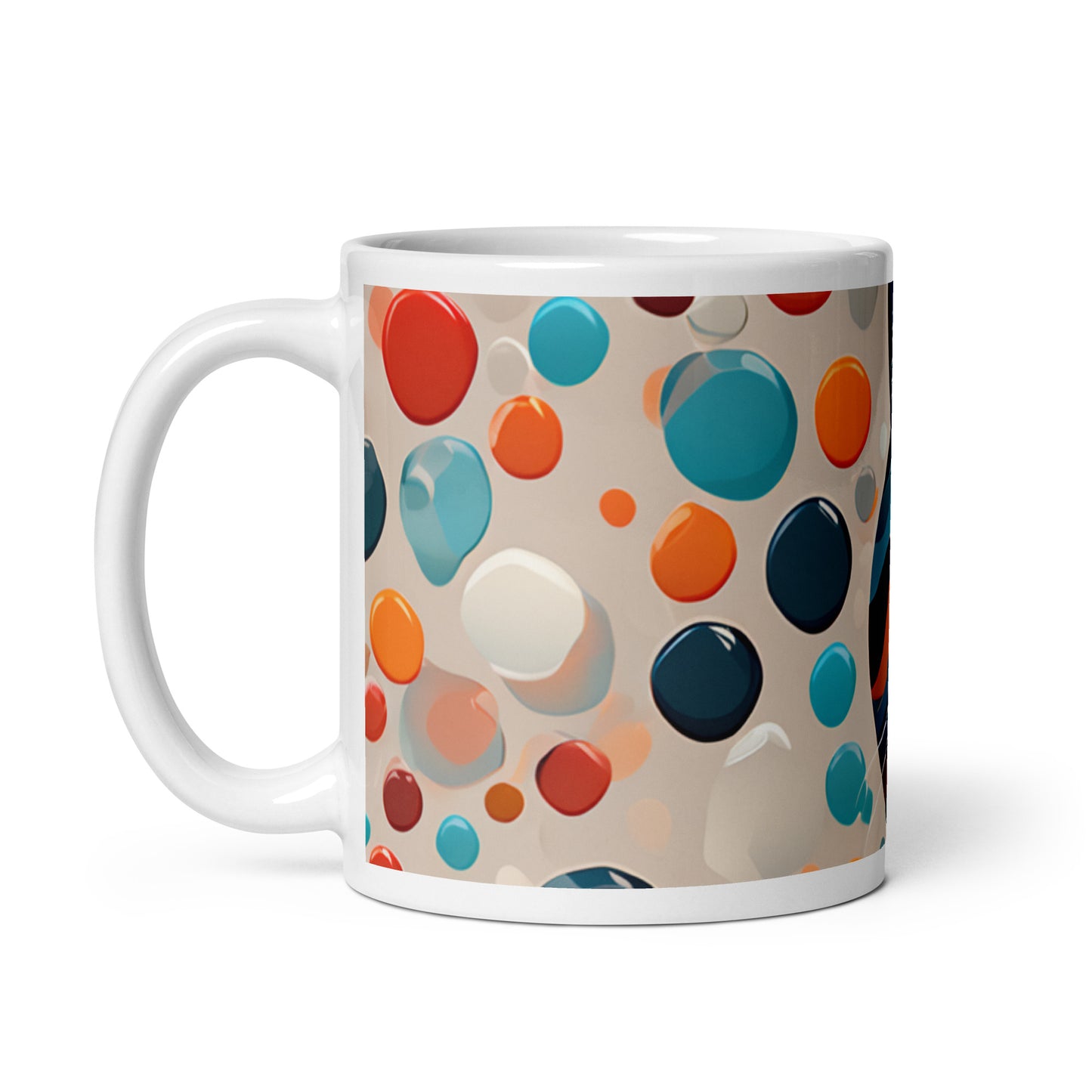 White glossy mug