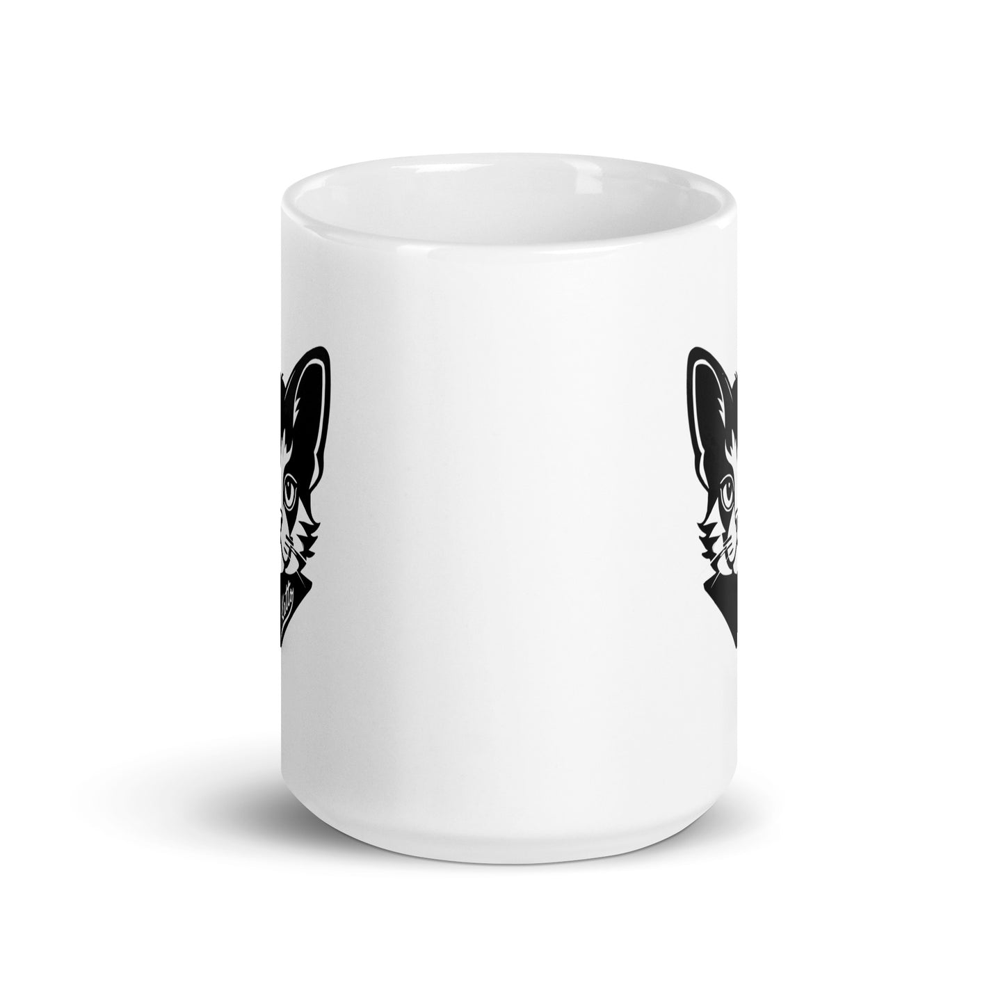 White glossy mug