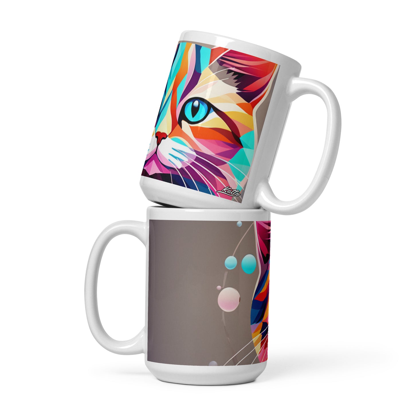 White glossy mug