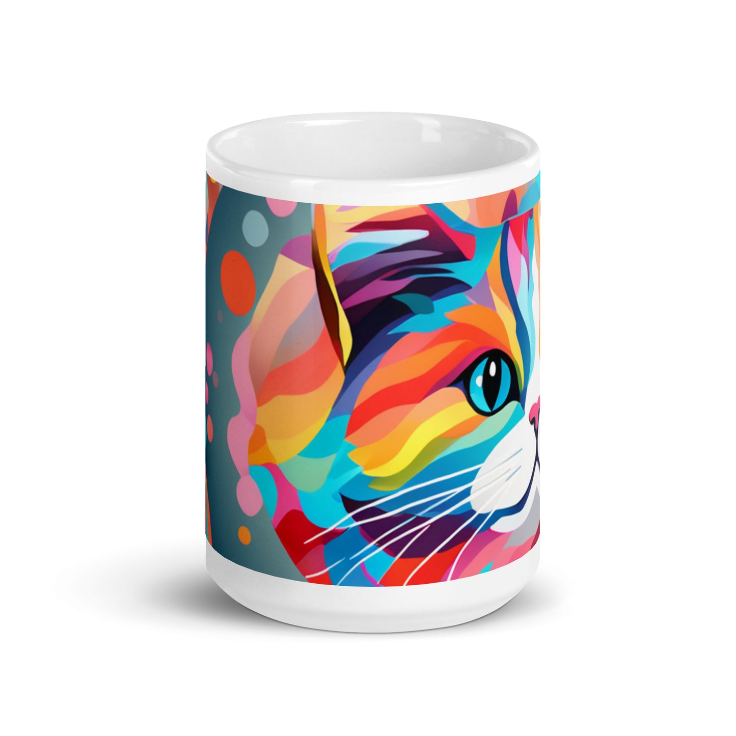 White glossy mug