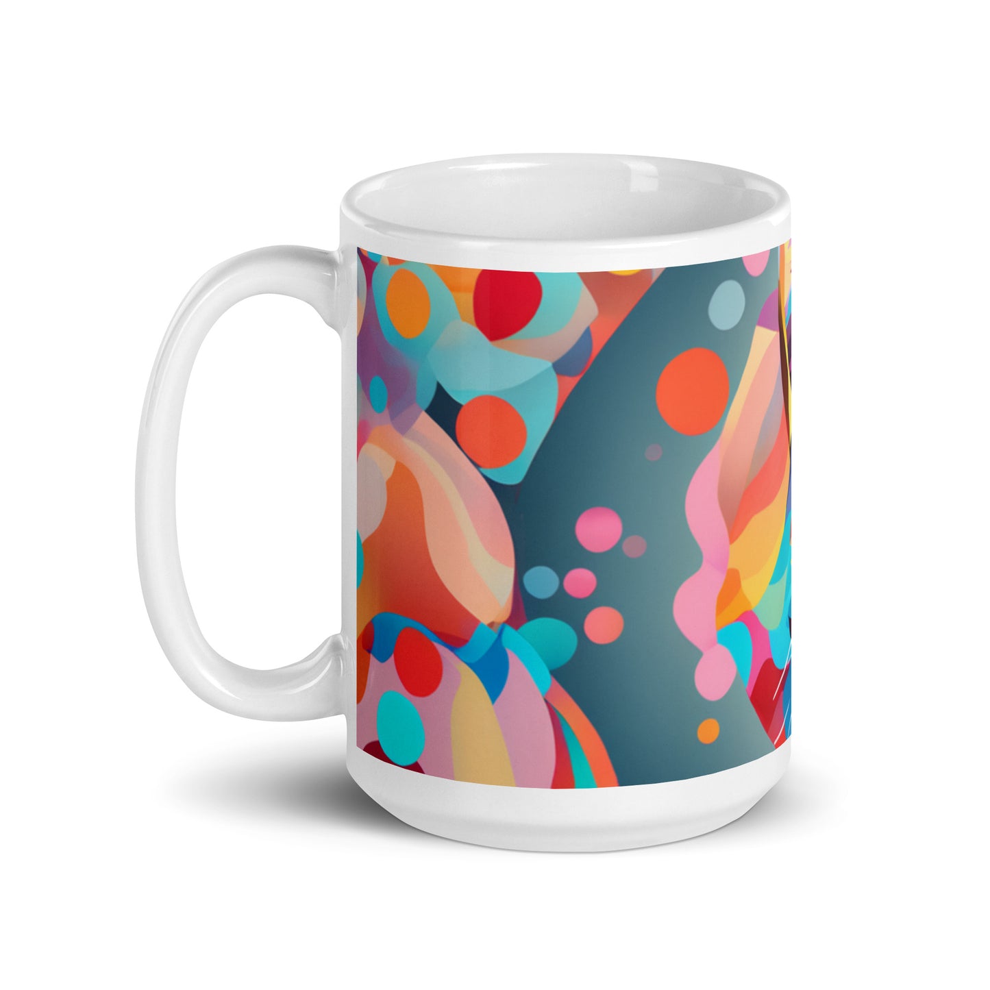 White glossy mug