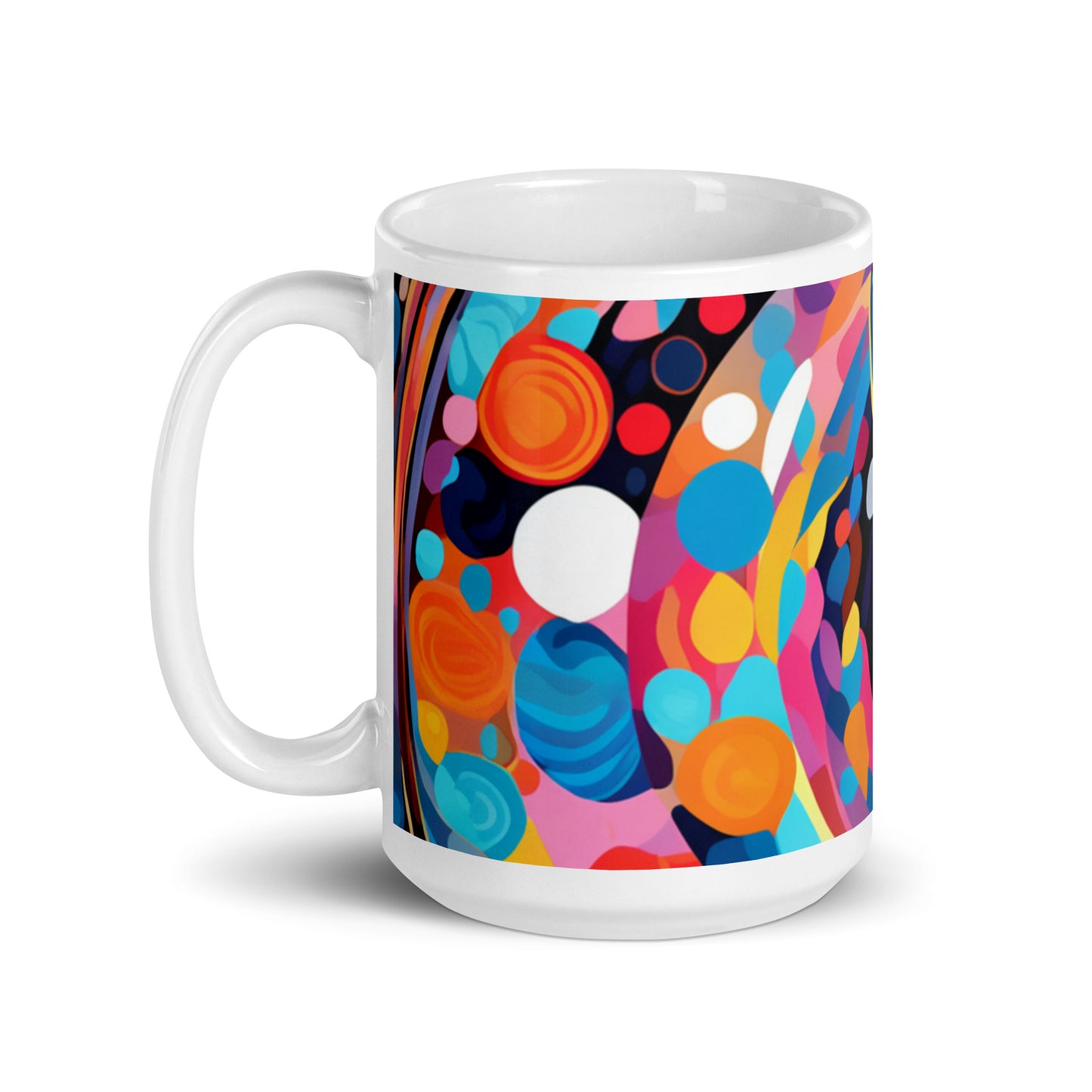 White glossy mug