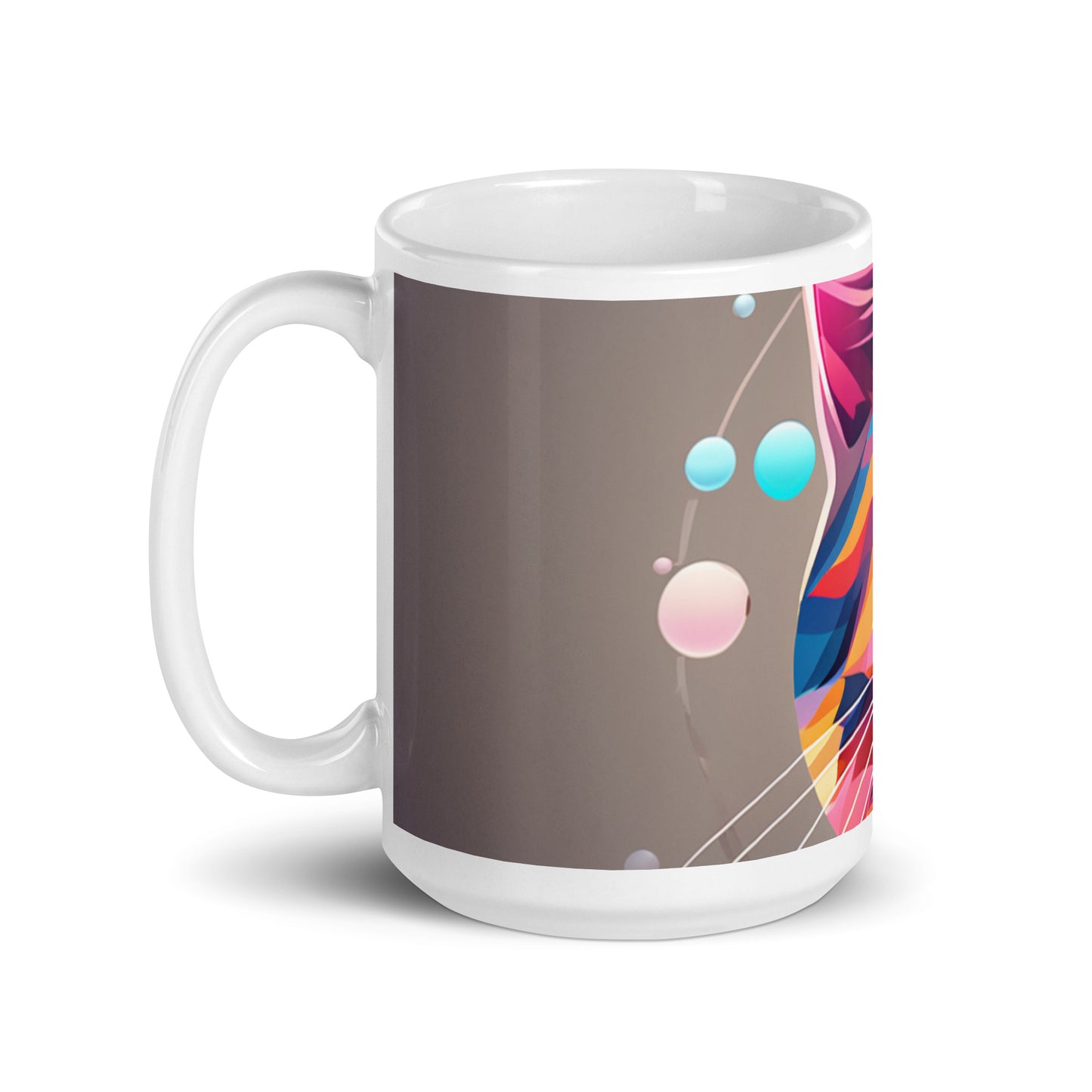 White glossy mug