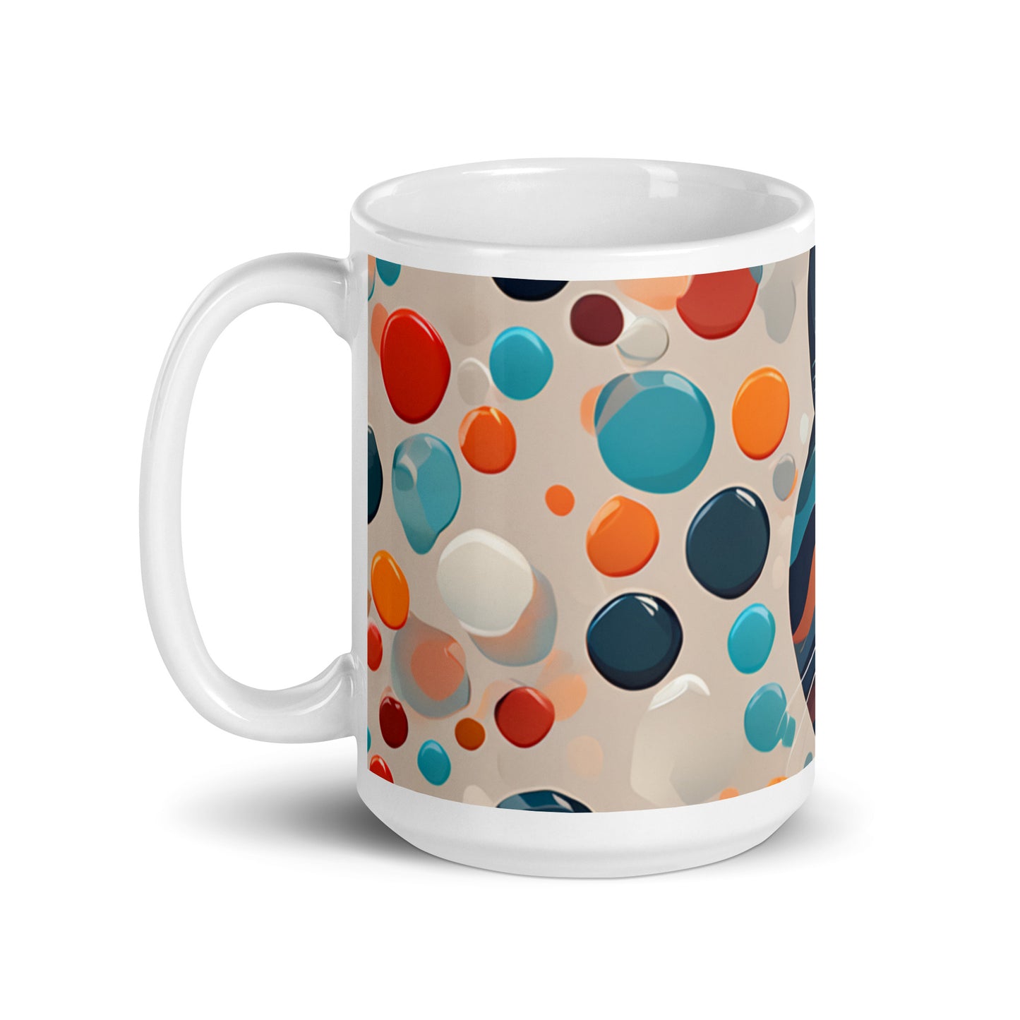 White glossy mug