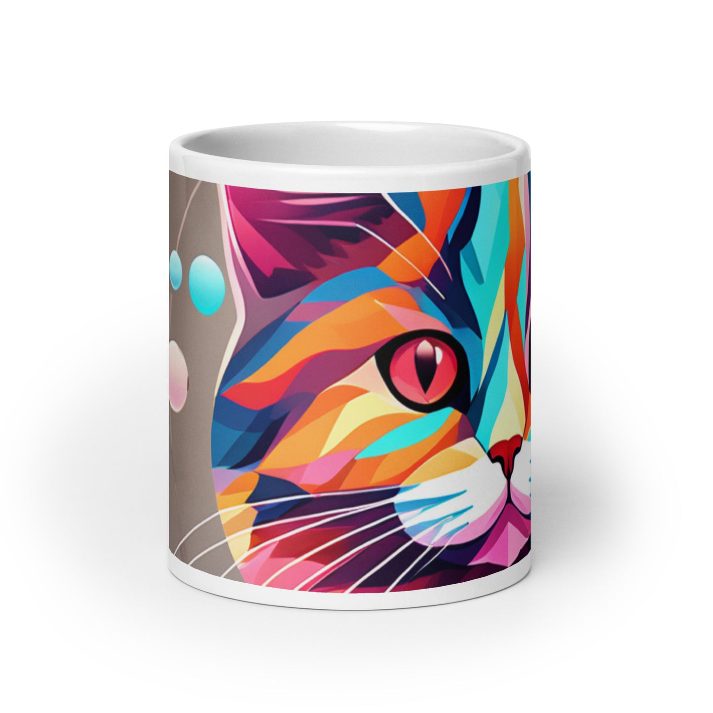 White glossy mug