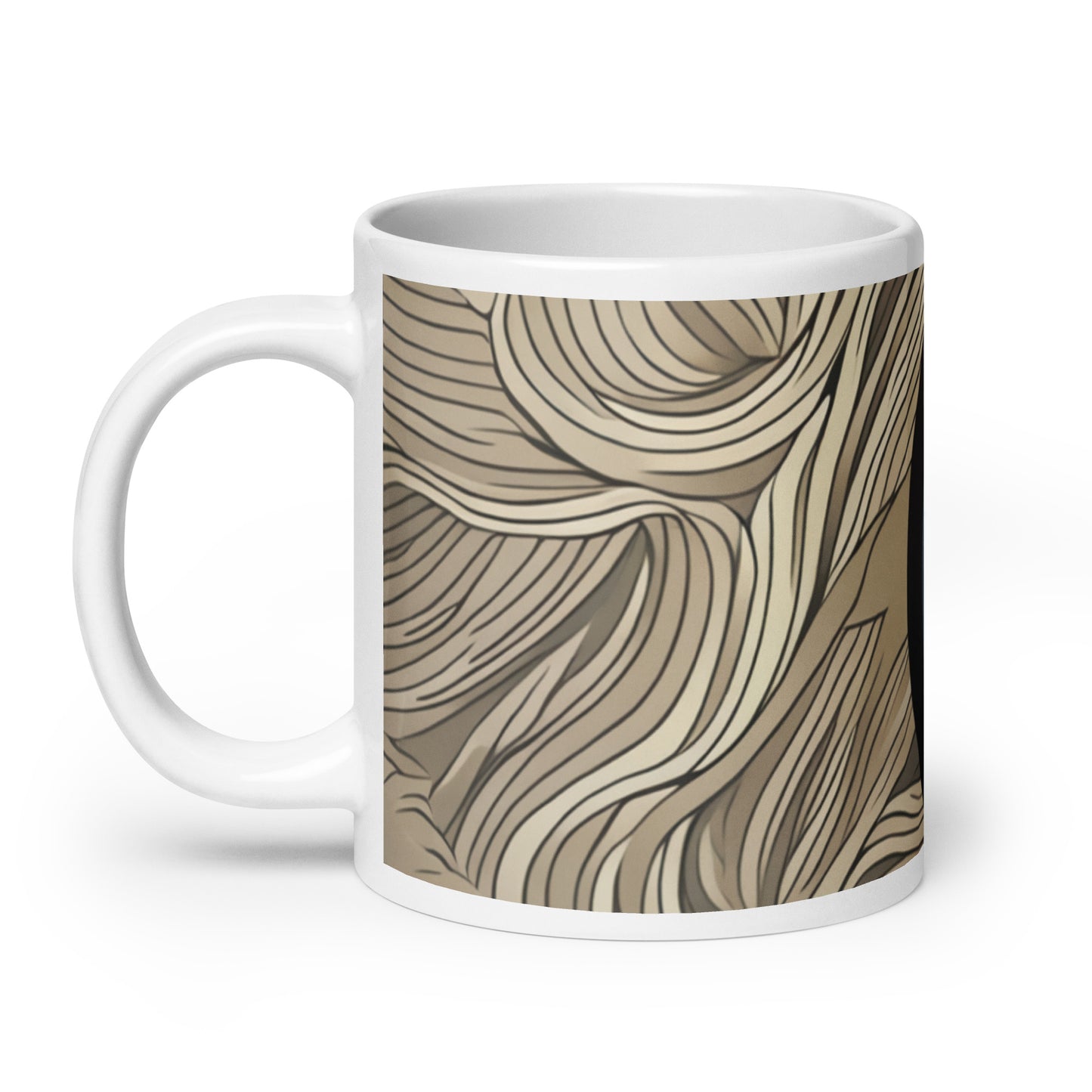 White glossy mug