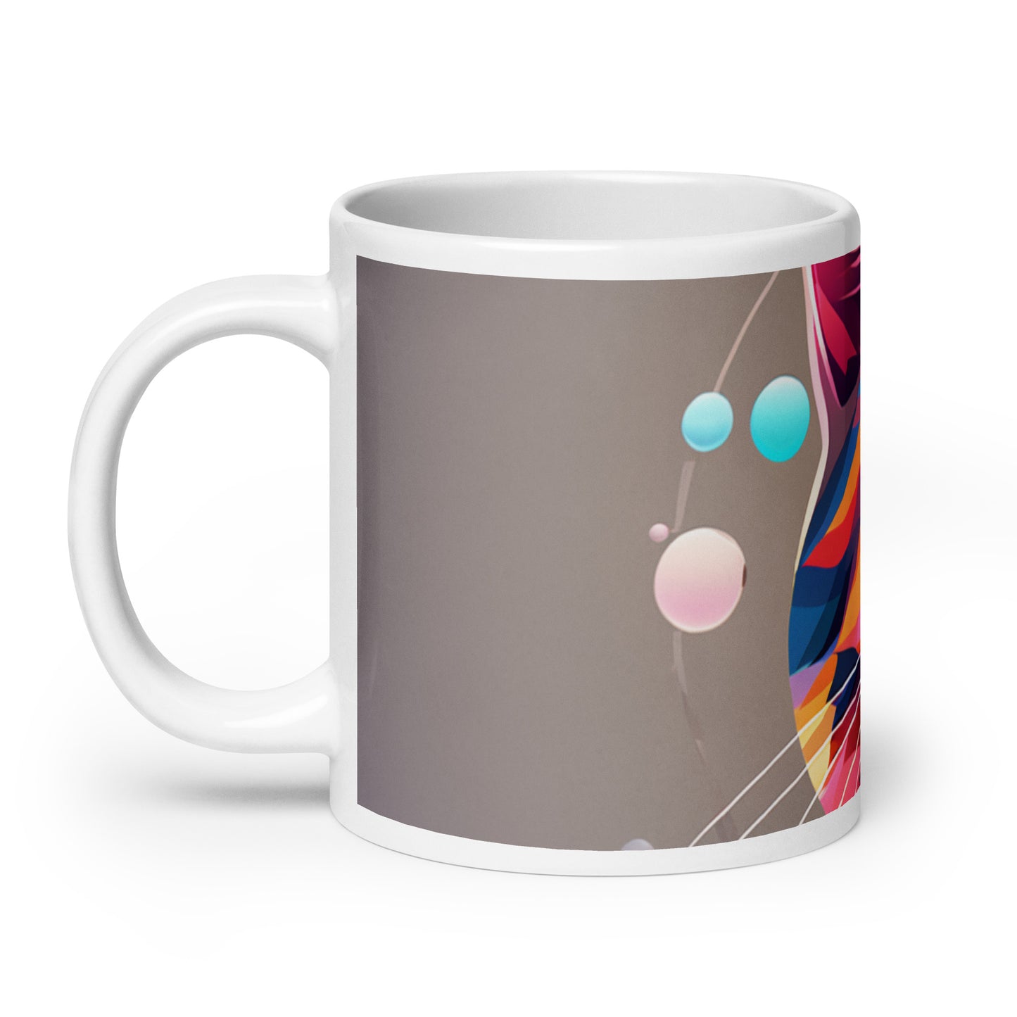 White glossy mug