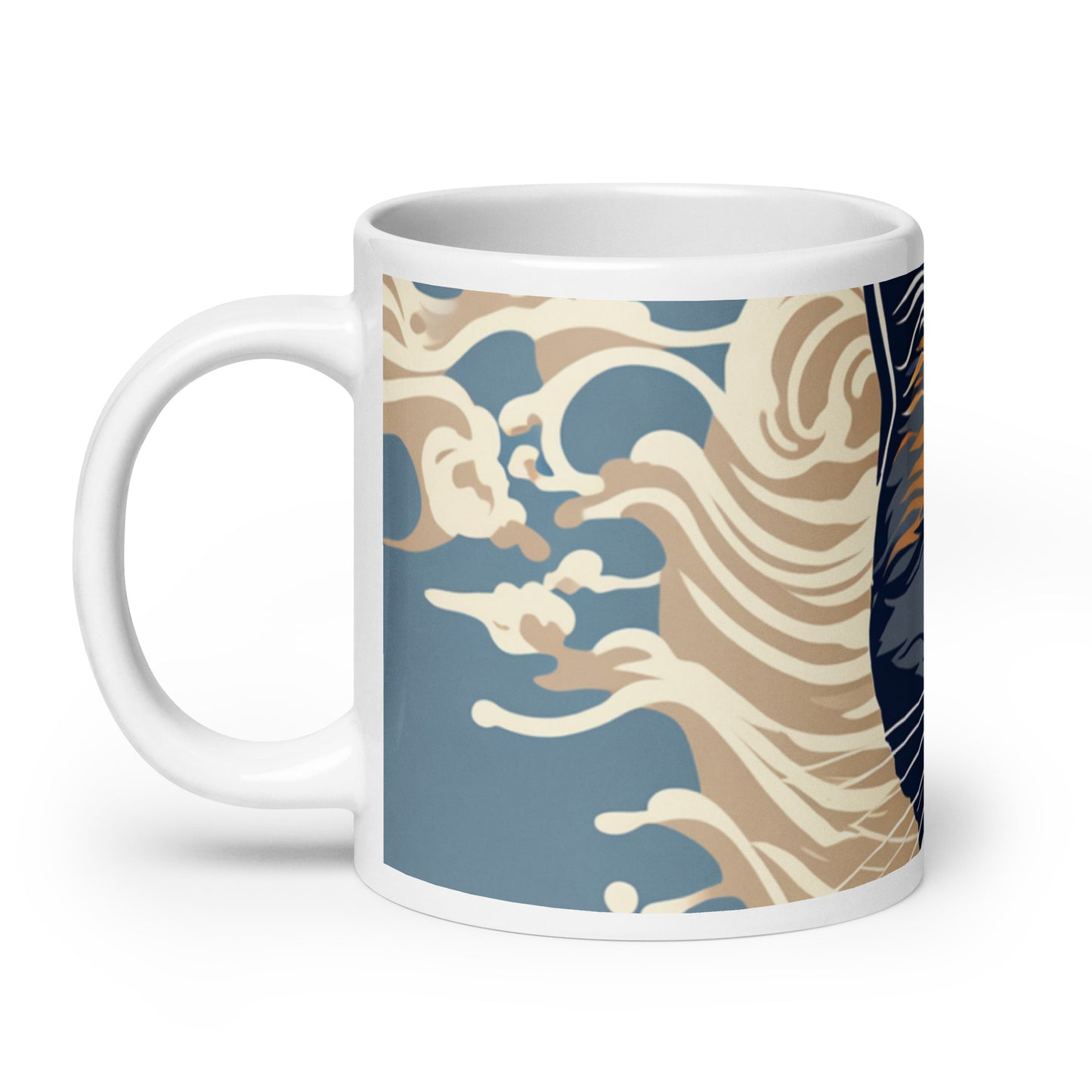 White glossy mug