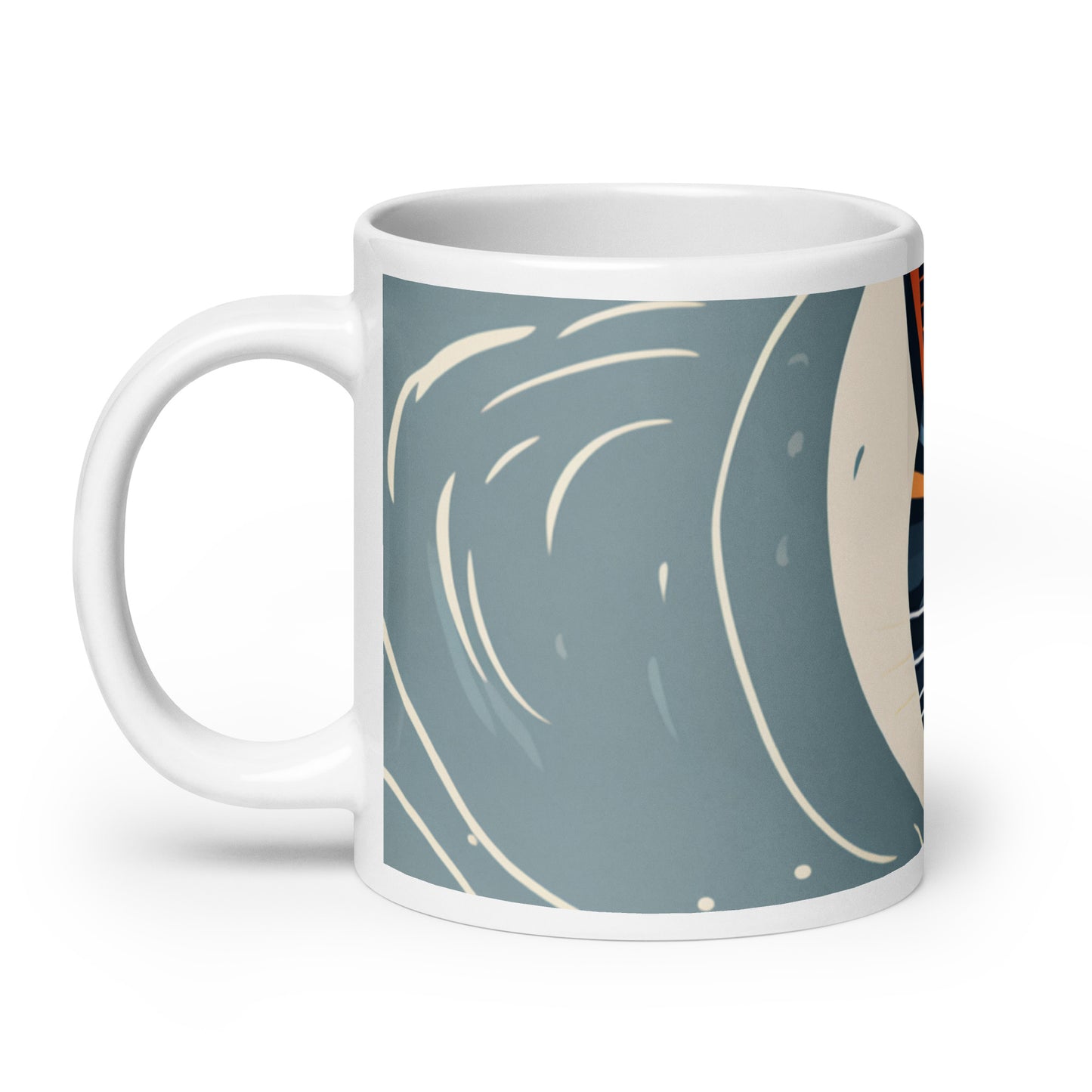 White glossy mug