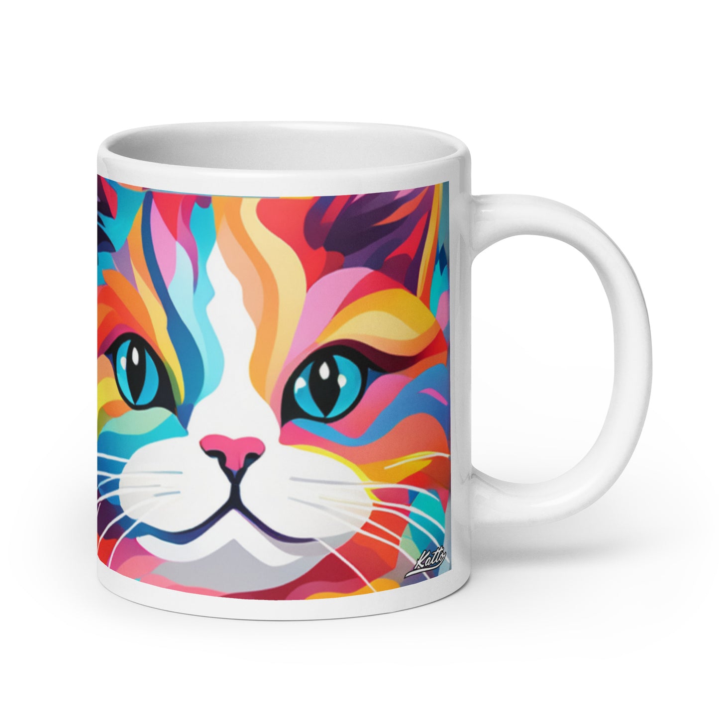 White glossy mug